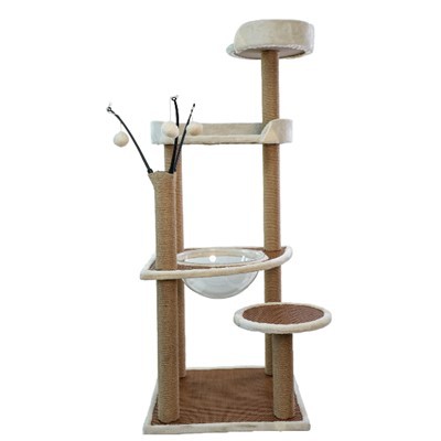 Moderne kattetre med hengekøye